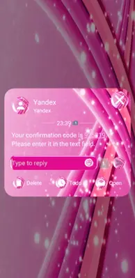 SMS Theme Sparkling Pink love android App screenshot 0