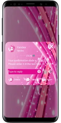 SMS Theme Sparkling Pink love android App screenshot 4