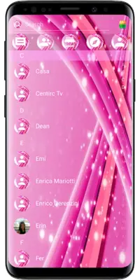 SMS Theme Sparkling Pink love android App screenshot 5